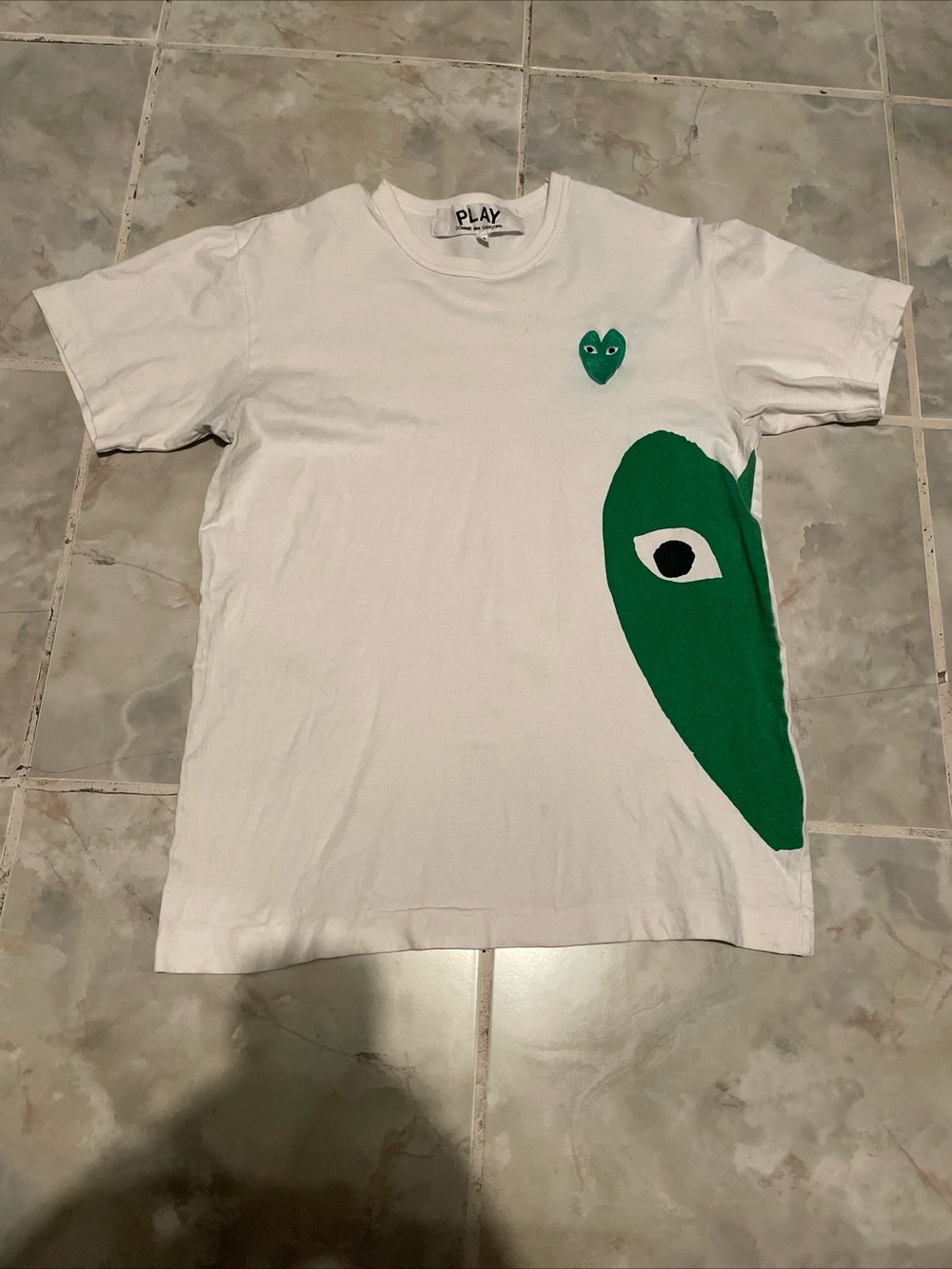 Comme des Garçons Play Heart Patch T-Shirt SZ M CDG